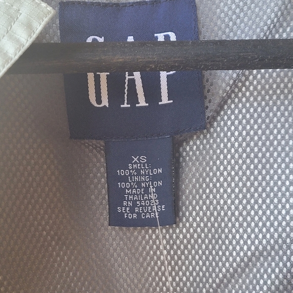 VINTAGE GAP REFLECTIVE RACING STRIPED HOODED WINDBREAKER JACKET XS STRIPED - Picture 7 of 14